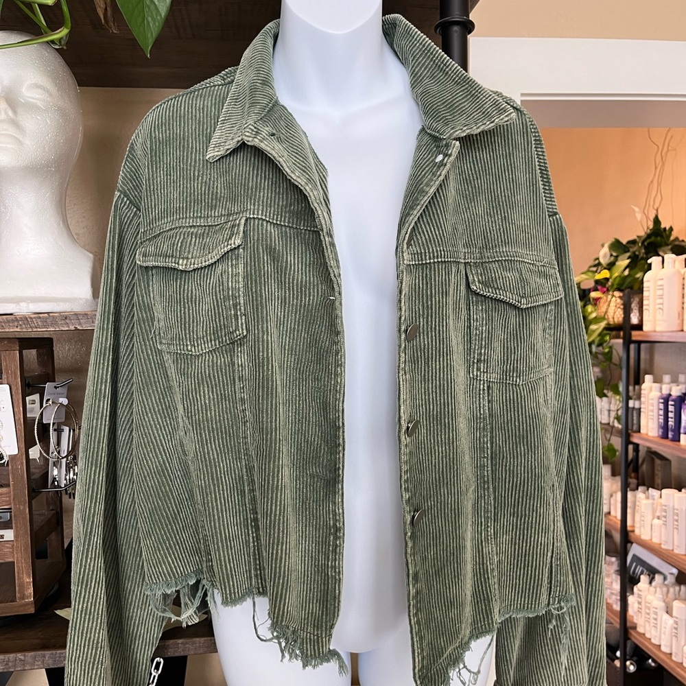 Corduroy distressed jacket by Bibi large and xl